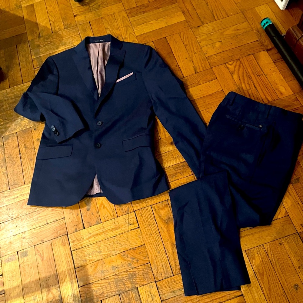 Zara Light Navy Men's Suit spring/summer